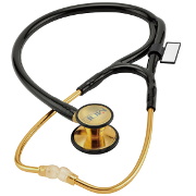 Pozłacany stetoskop MDF Core Cardiology Gold - czarny